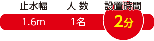 設置距離/人数/設置時間