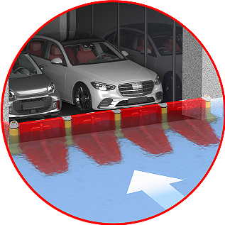 駐車スペースに